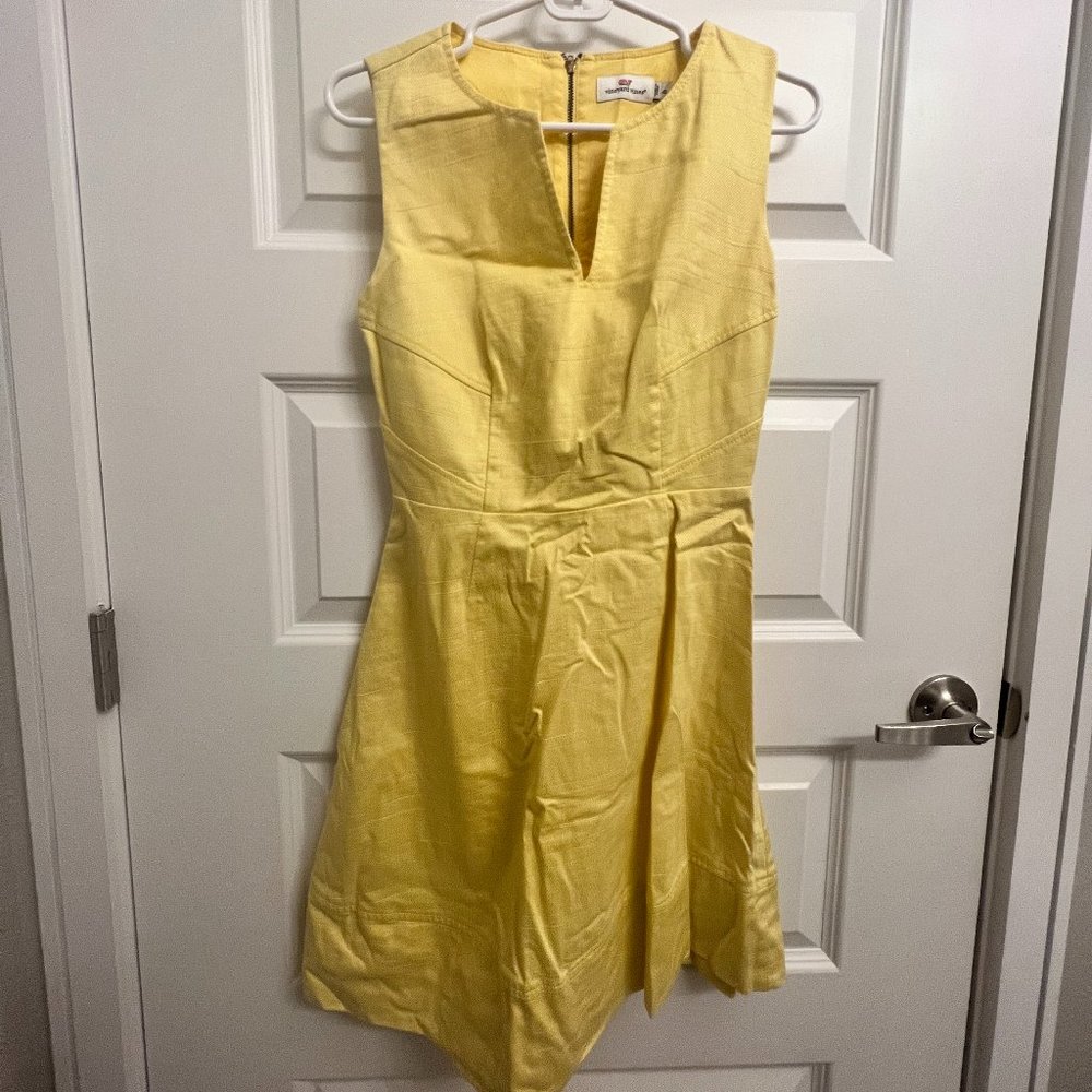 Vineyard Vines Split Neck Textured Cotton Dress